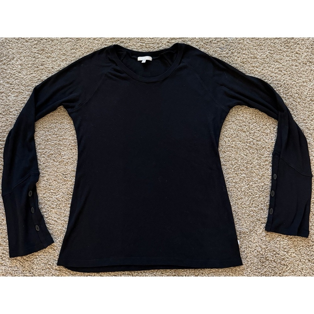 Barefoot Dreams Women's Long Sleeve T-Shirt Black Size Large